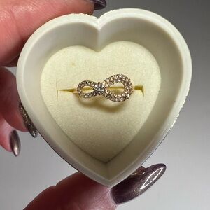 Swarovski Rose Gold Infinity Crystal Ring
